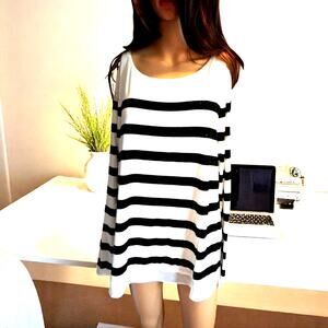 White House Black Market Luxe Striped Top - Elegant Nautical Chic (NWOT)